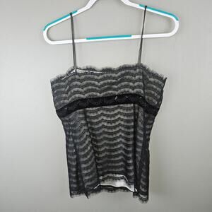 Y2k Whimysgoth Witchy Goth Lace Ann Taylor Dark Romantic Tank Top Size 6